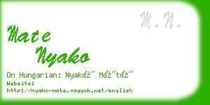 mate nyako business card